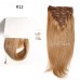  Uglam Color  Clip in Hair Extensions Straight Human Hair(120g,8pcs/set)