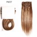  Uglam Color  Clip in Hair Extensions Straight Human Hair(120g,8pcs/set)