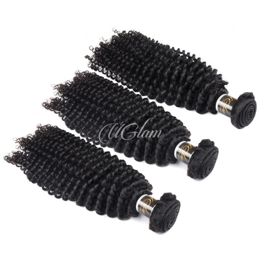 Uglam Virgin Hair Mongolian Kinky Curly 3pcs/4pcs Bundles Deal Sexy Formula