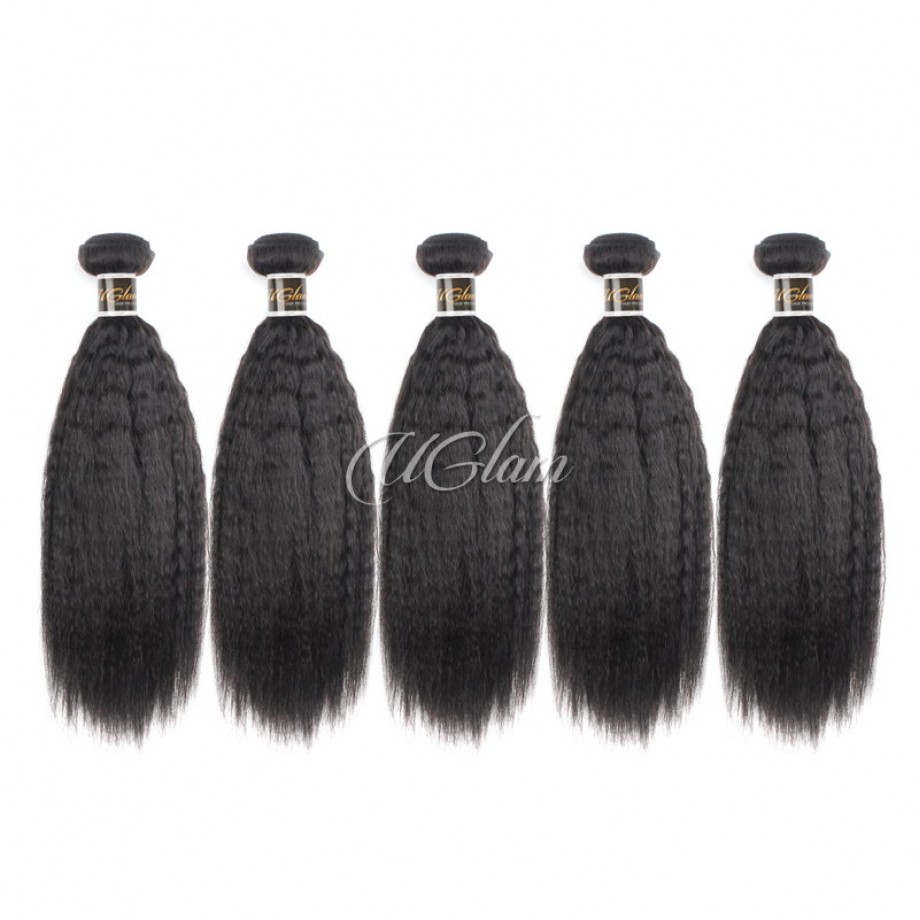 Virgin Human Hair 1/3/4pcs Bundles Kinky Straight