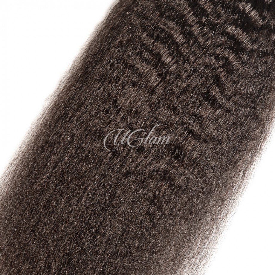 Uglam 1B Hair Tape in Hair Extensions Human Hair Kinky Straight