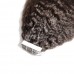 Uglam 1B Hair Tape in Hair Extensions Human Hair Kinky Straight9（20pcs/Set）