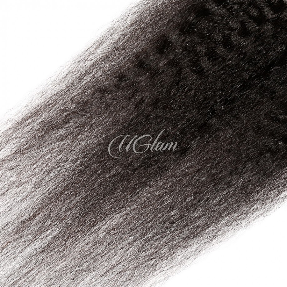Uglam Virgin Hair Natural Kinky Straight 4X4 5x5 6x6 7x7 HD Lace Closure