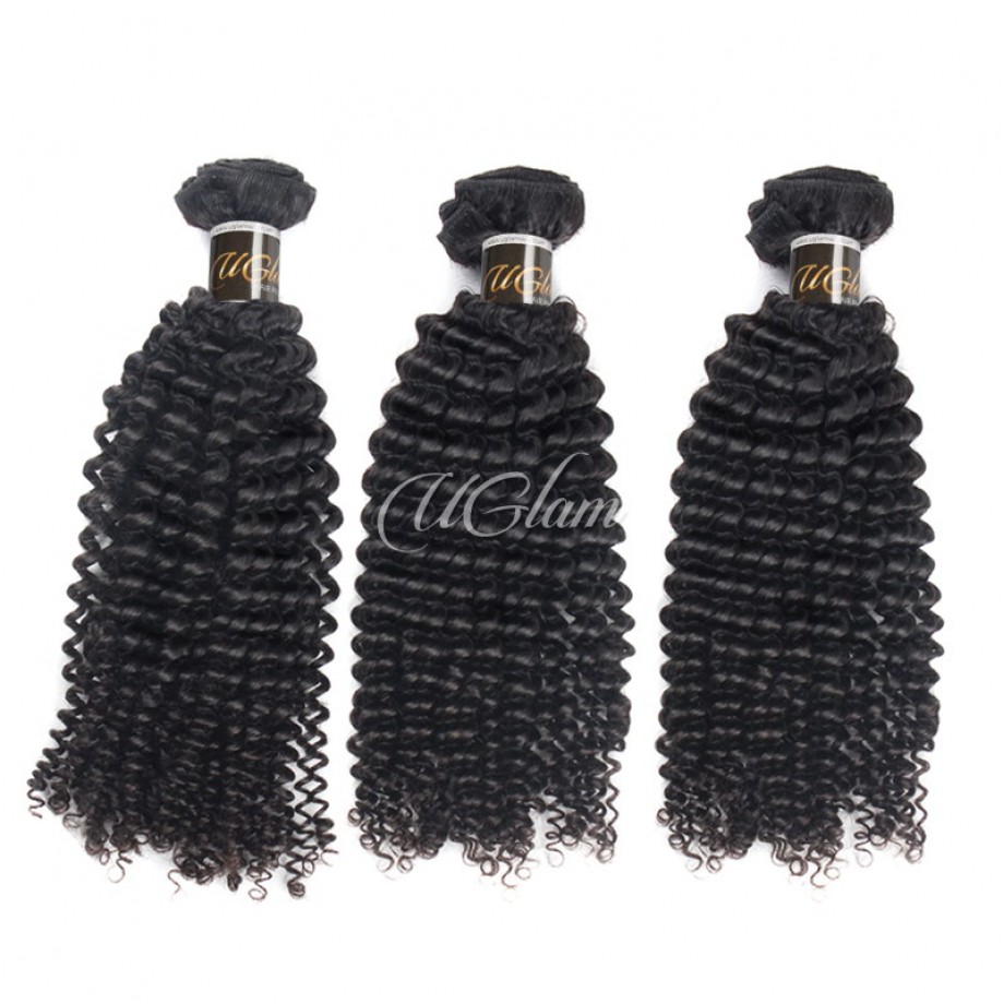 Uglam 13x4 Lace Frontal With Bundles Kinky Curly Hair