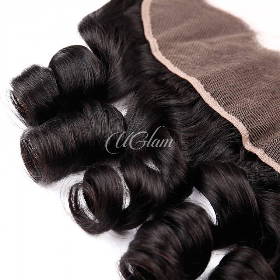 Virgin Loose Wave Hair Bundles With 13x4 Medium Brown Lace Frontal