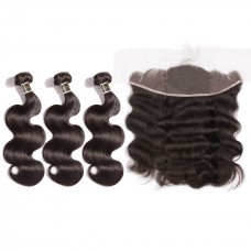 13x4 Transparent&HD Lace Frontal With Bundles Body Wave
