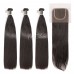 Uglam 4x4 Lace Closure With Bundles Straight 