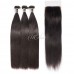 Uglam 4x4 Silk Base Closure With Bundles Straight