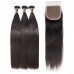 Uglam 4x4 Silk Base Closure With Bundles Straight