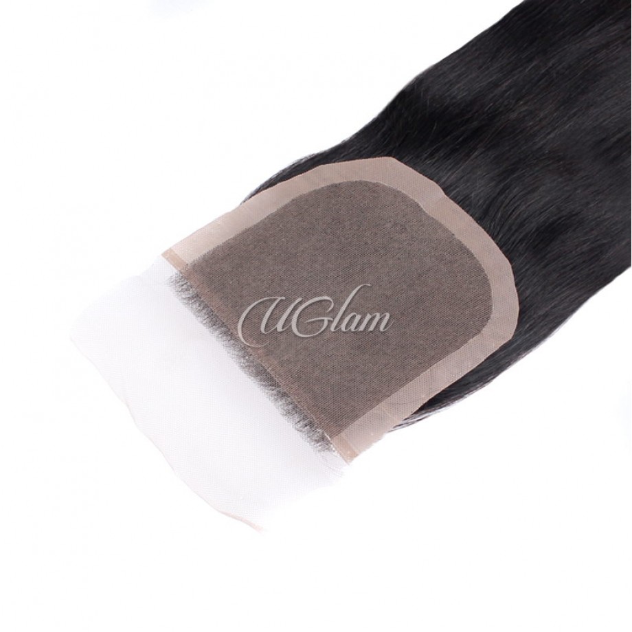 Uglam 4x4 Silk Base Closure With Bundles Straight