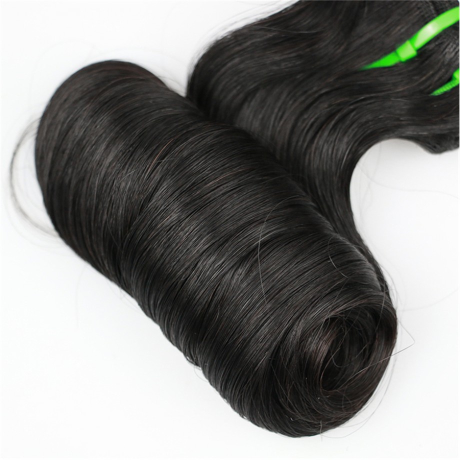 Uglam Double Drawn Bundles With 4X4 Lace Closure Egg Curly