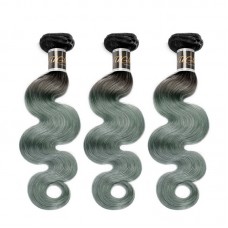 Virgin Human Hair 1/3/4pcs Bundles Body Wave 1B/Grey 