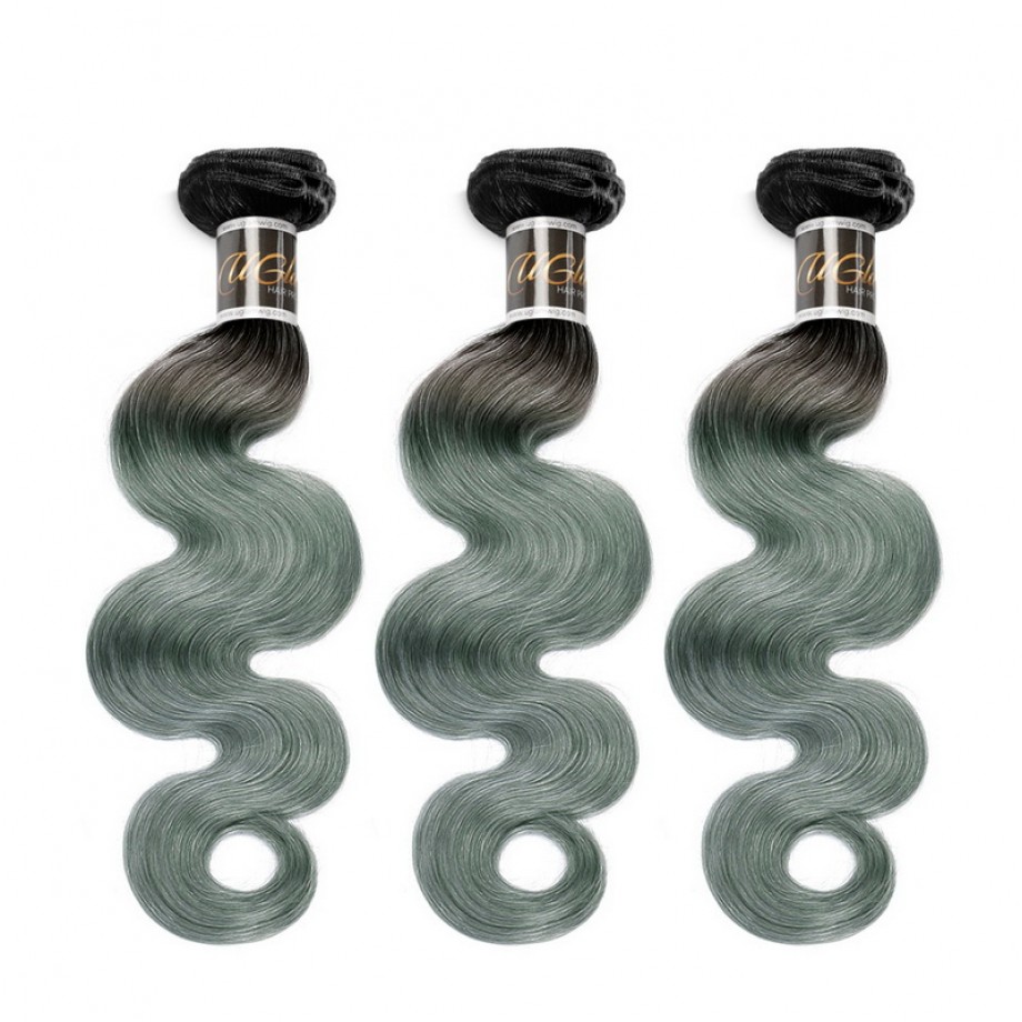 Virgin Human Hair 1/3/4pcs Bundles Body Wave 1B/Grey 