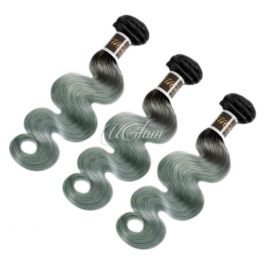 Virgin Human Hair 1/3/4pcs Bundles Body Wave 1B/Grey 