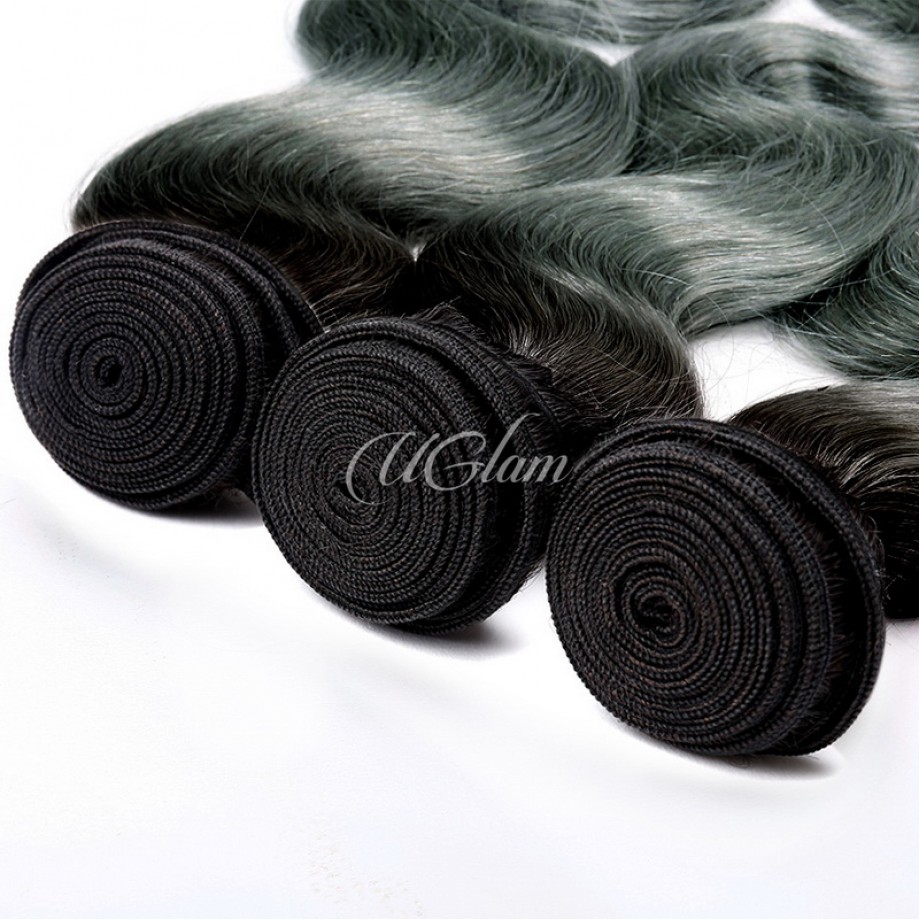 Virgin Human Hair 1/3/4pcs Bundles Body Wave 1B/Grey 