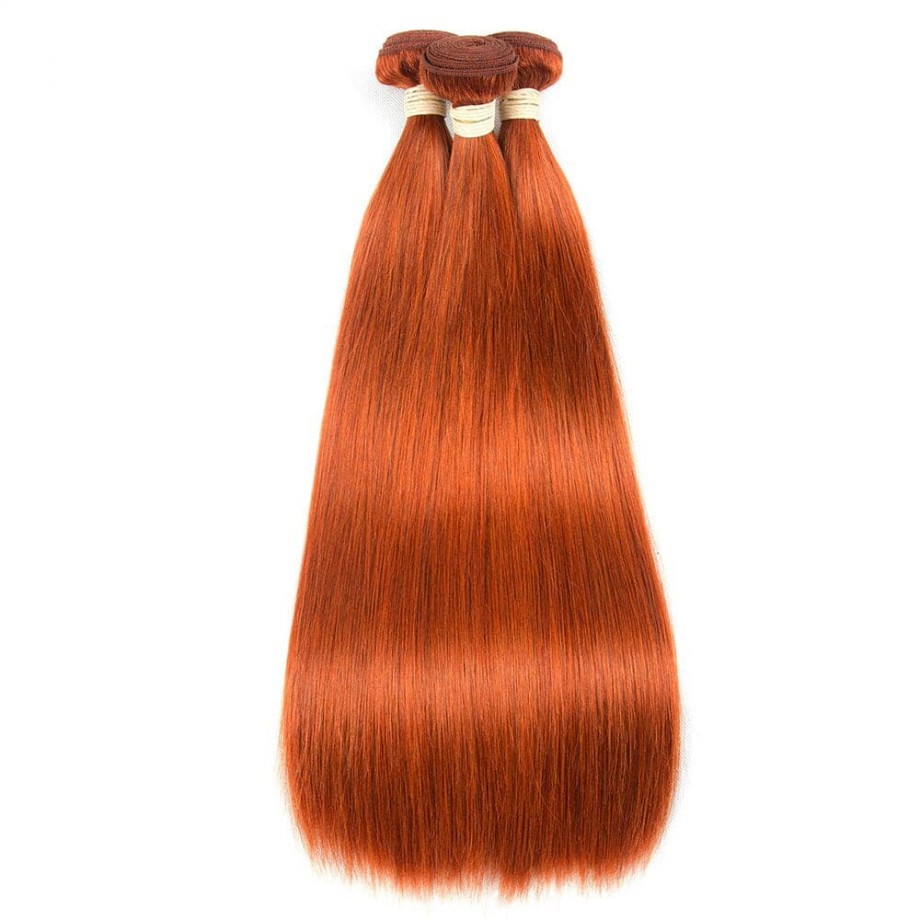 Ginger Bundles Human Hair #350 Orange Color Straight 100% Human Hair 