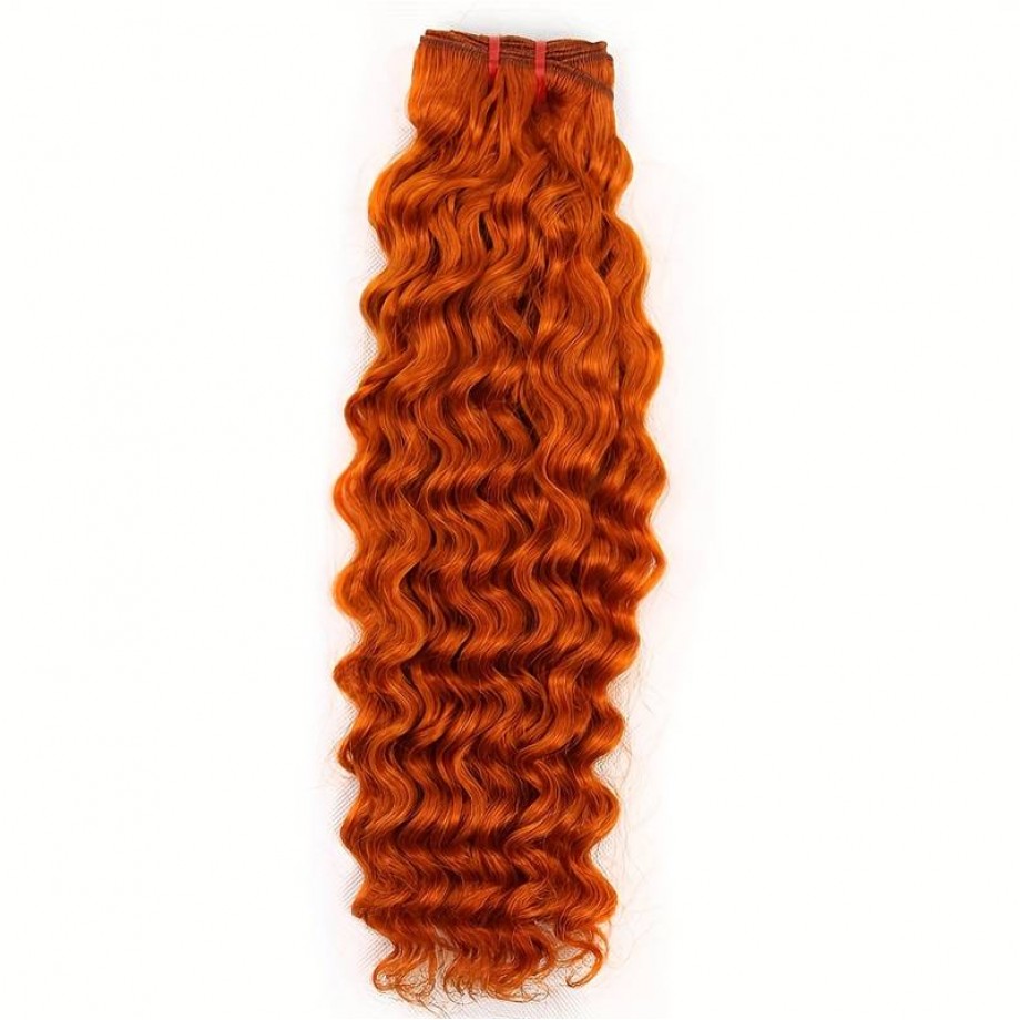 Ginger Bundles Human Hair #350 Orange Color  Water Wave 100% Human Hair 