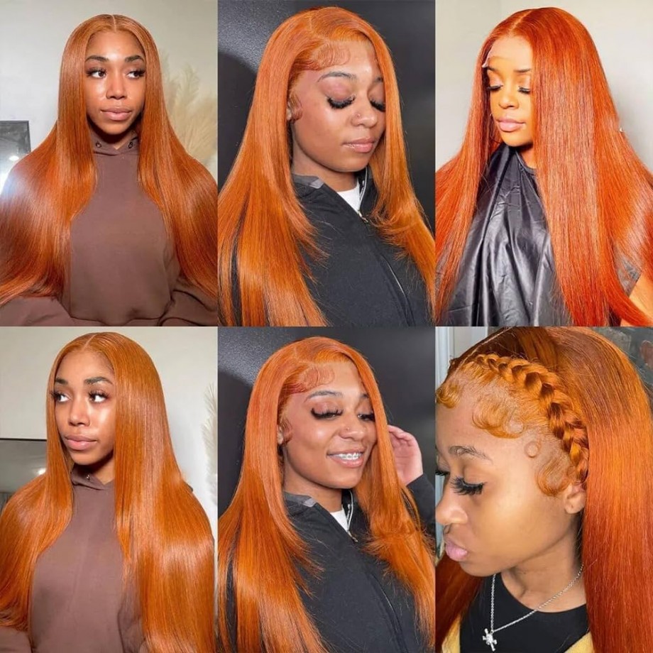 Ginger Bundles Human Hair #350 Orange Color Straight 100% Human Hair 
