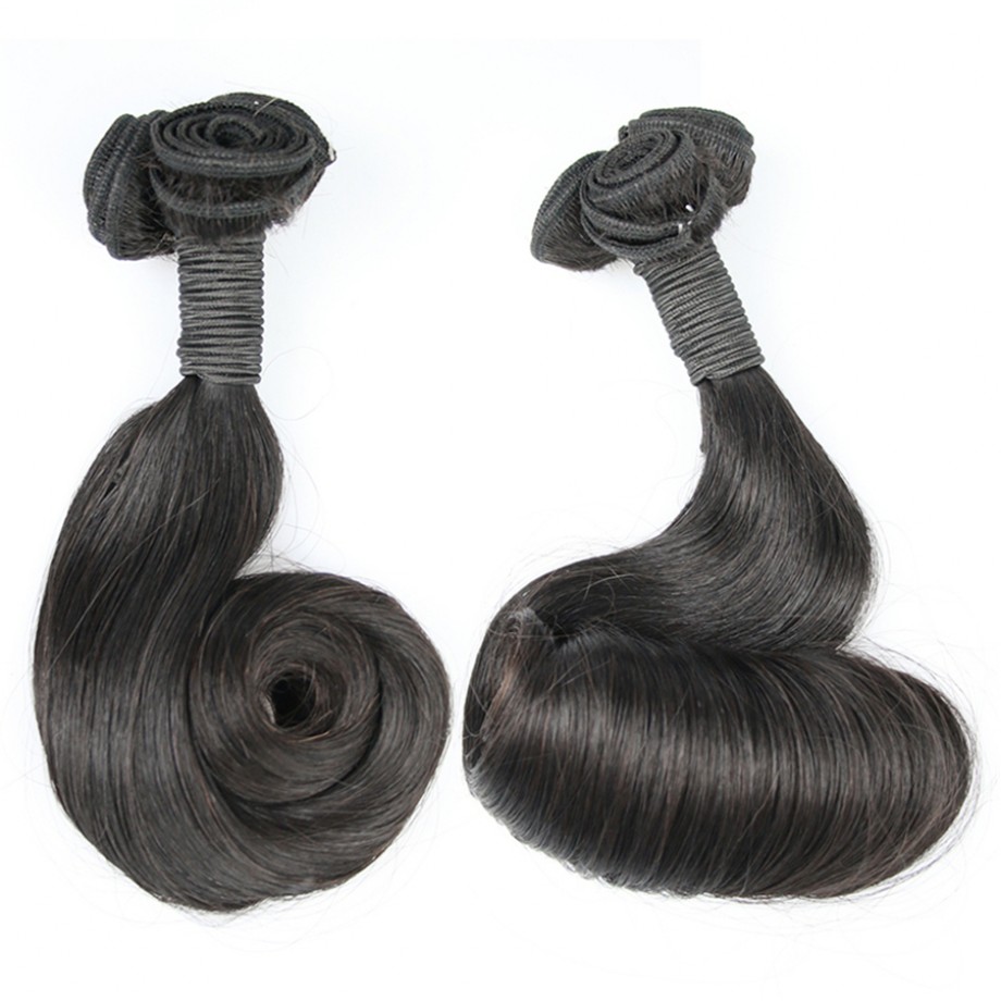 Uglam 3/4pcs Double Drawn Bundles Bouncy Curly Virgin Human Hair