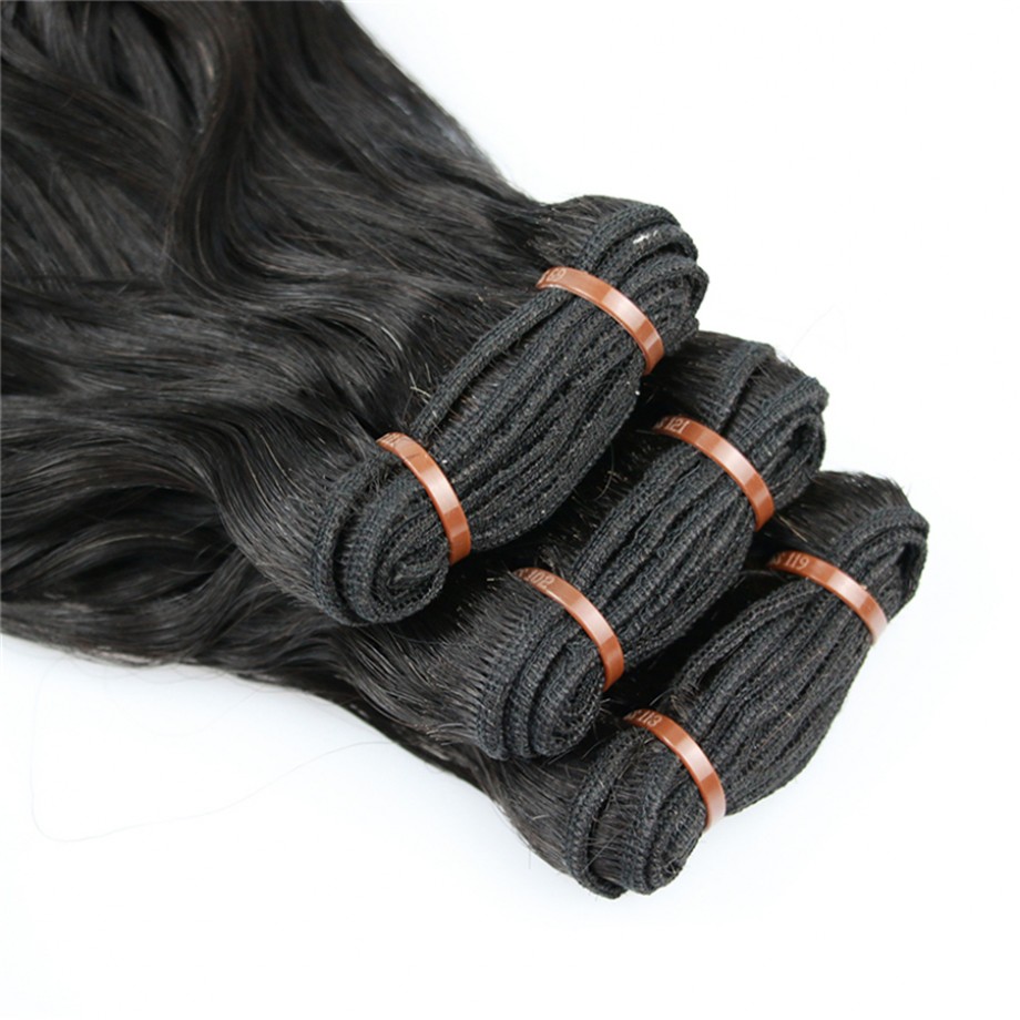 Uglam 3/4pcs Double Drawn Bundles Deep Curly Virgin Human Hair