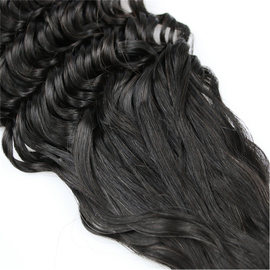 Uglam 3/4pcs Double Drawn Bundles Deep Curly Virgin Human Hair
