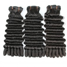 Uglam 3/4pcs Double Drawn Bundles Deep Wave Virgin Human Hair