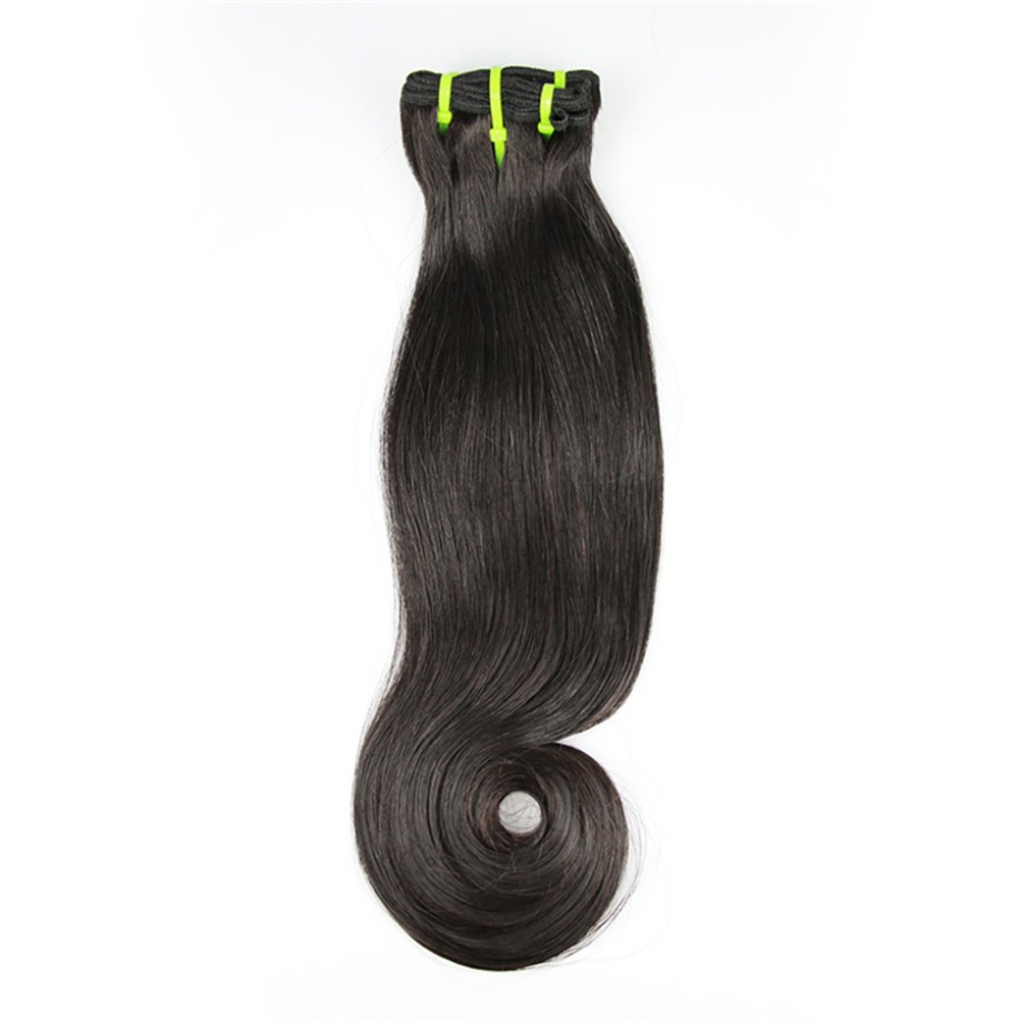 Uglam 3/4pcs Double Drawn Bundles Hook Straight Virgin Human Hair