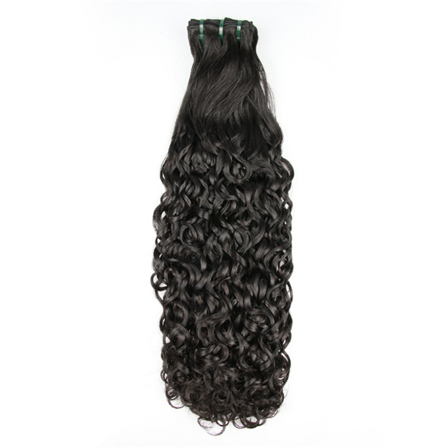 Uglam 3/4pcs Double Drawn Bundles Water Wave Virgin Human Hair