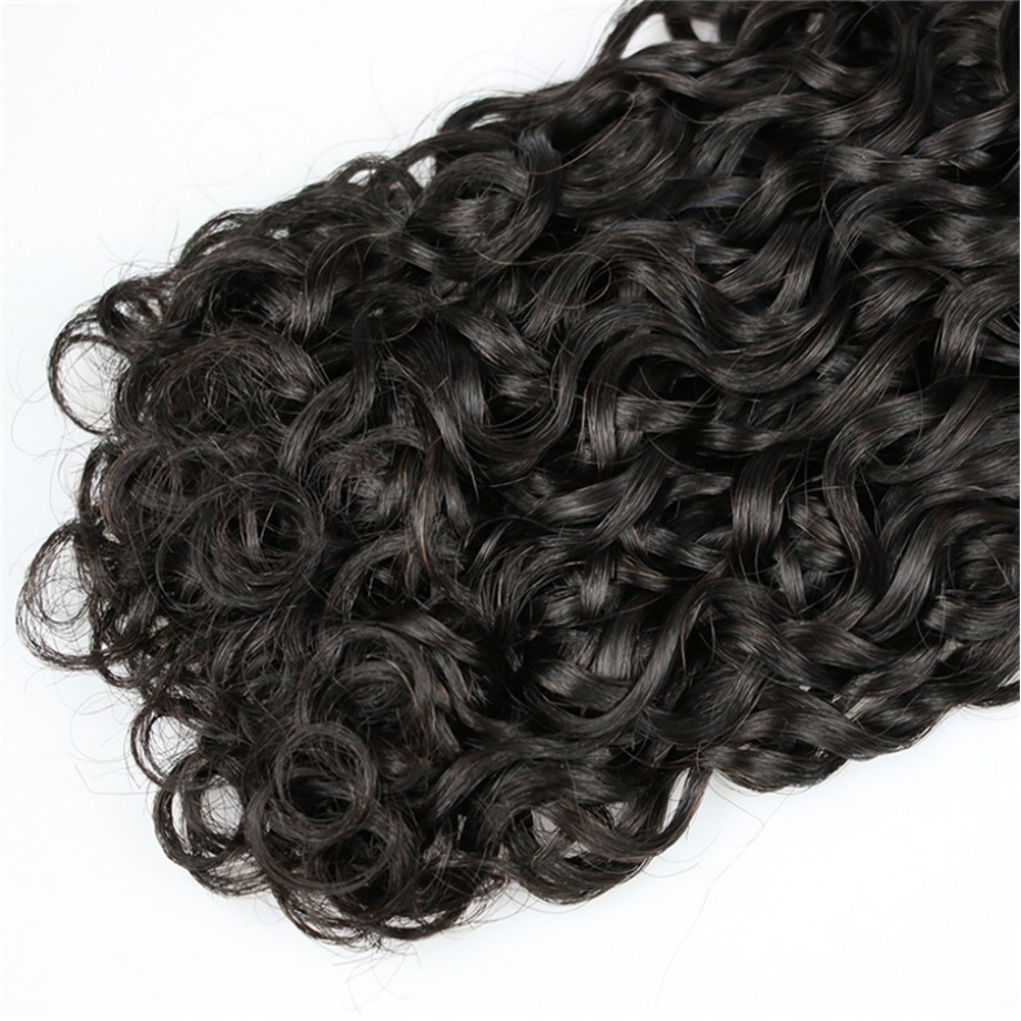 Uglam 3/4pcs Double Drawn Bundles Water Wave Virgin Human Hair