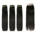 Uglam Double Drawn Bundles With 4X4 Lace Closure Straight