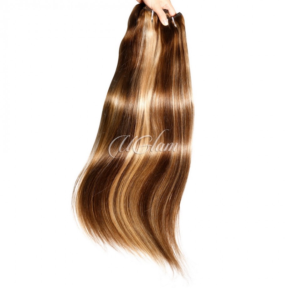 Uglam 3/4pcs  Piano Color #4/27 Bundles Straight Virgin Human Hair