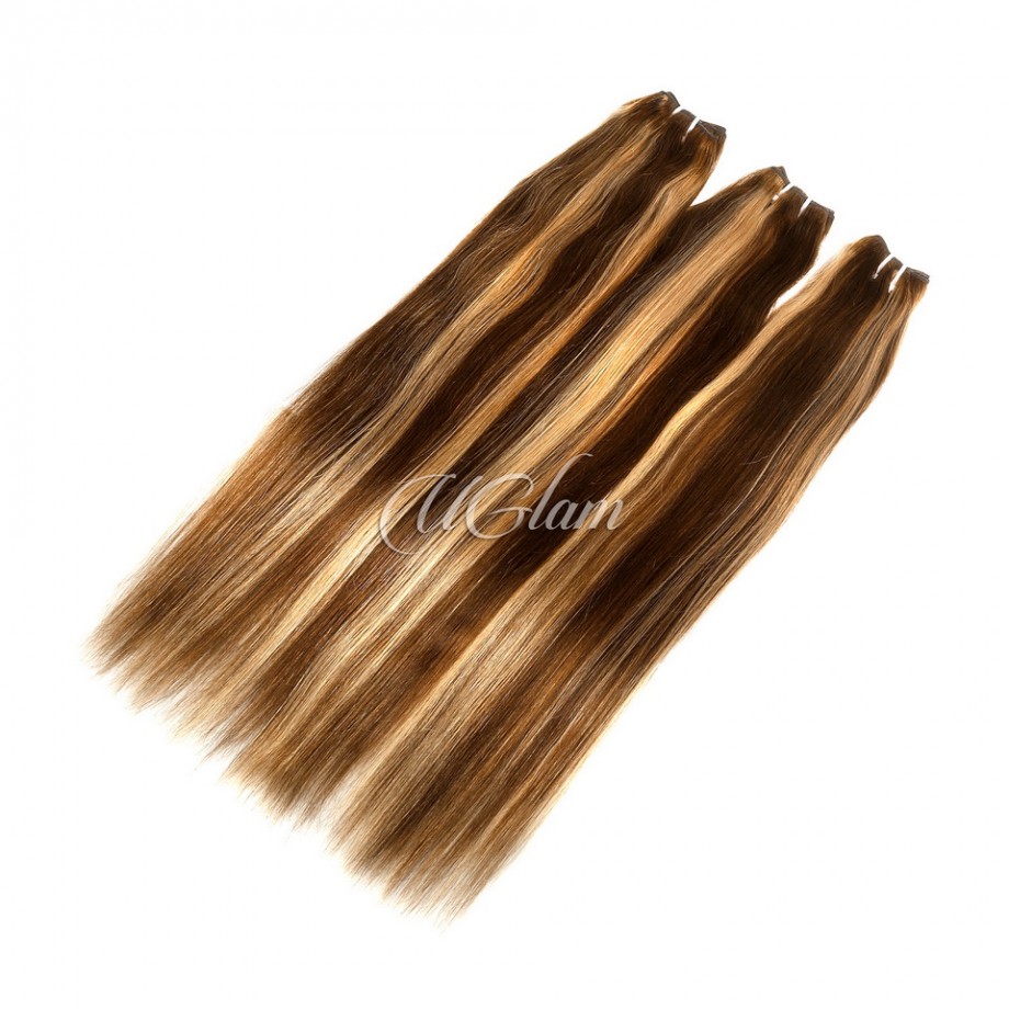 Uglam 3/4pcs  Piano Color #4/27 Bundles Straight Virgin Human Hair