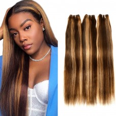 Uglam 3/4pcs  Piano Color #4/27 Bundles Straight Virgin Human Hair