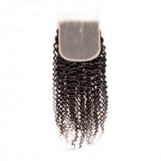 Virgin Human Hair 4x4 5x5 6x6 7x7 Transparent Lace Closure Kinky Curly 