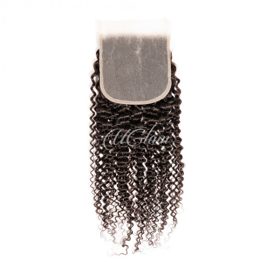Virgin Human Hair 4x4 5x5 6x6 7x7 Transparent Lace Closure Kinky Curly 