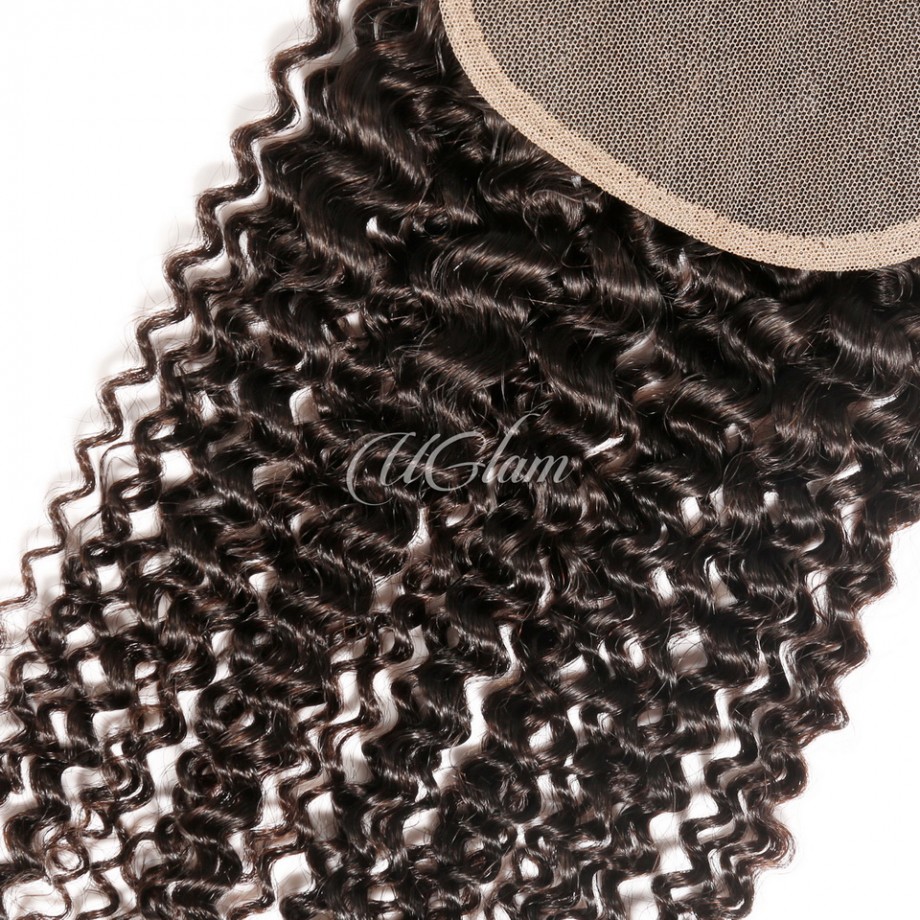 Virgin Human Hair 4x4 5x5 6x6 7x7 Transparent Lace Closure Kinky Curly 