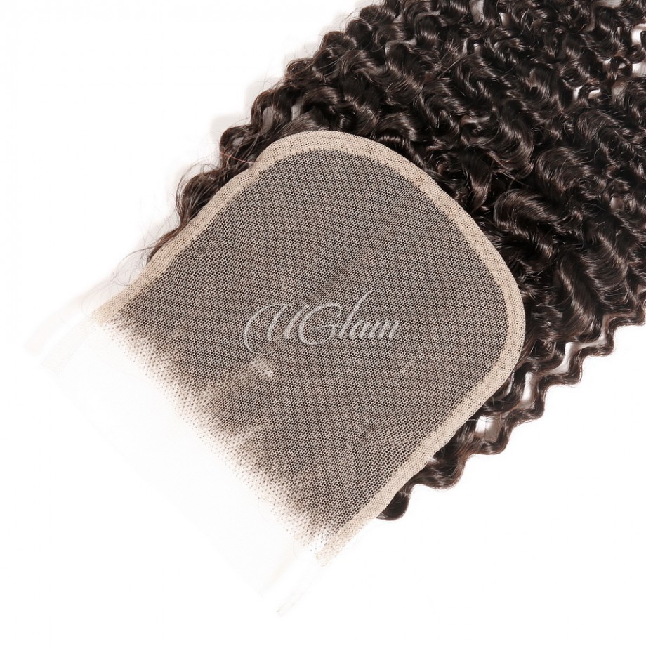 Virgin Human Hair 4x4 5x5 6x6 7x7 Transparent Lace Closure Kinky Curly 