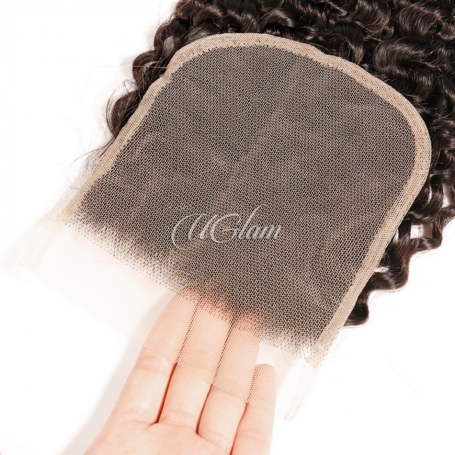 Virgin Human Hair 4x4 5x5 6x6 7x7 Transparent Lace Closure Kinky Curly 