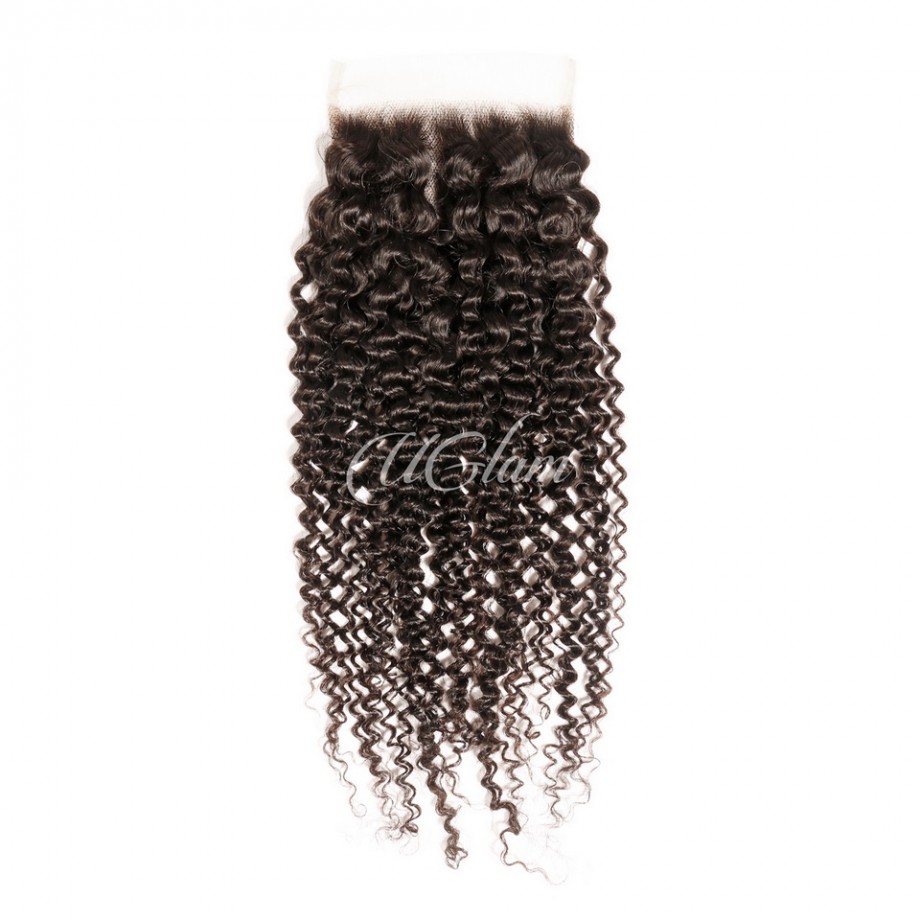 Virgin Human Hair 4x4 5x5 6x6 7x7 Transparent Lace Closure Kinky Curly 