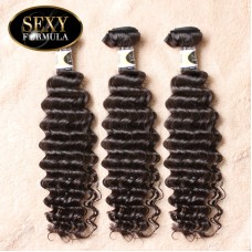 Virgin Human Hair 1/3/4pcs Bundles Deep Wave Curly Hair