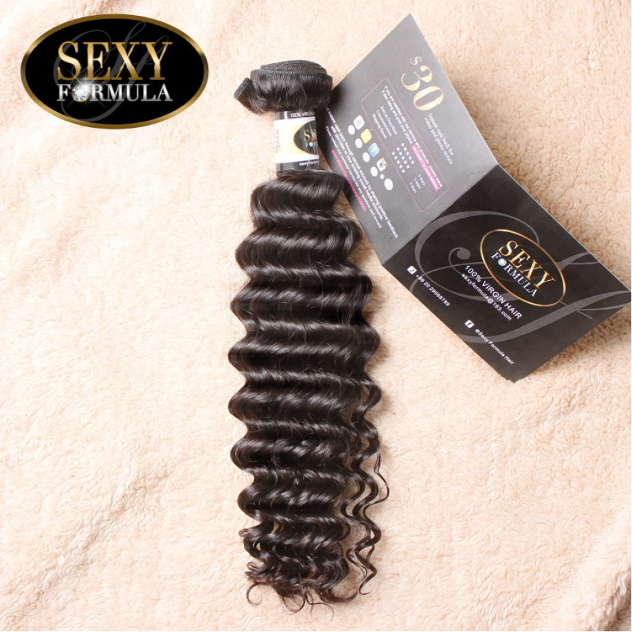 Virgin Human Hair 1/3/4pcs Bundles Deep Wave Curly Hair