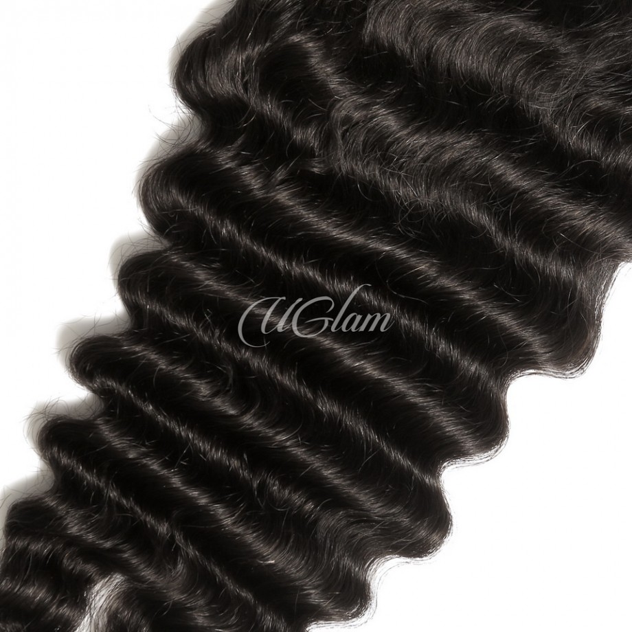 Transparent Lace Closure Deep Wave Curly Humanhair