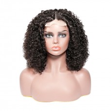 Double Drawn Pissy Curly 4x4 Lace Closure Wig 250%