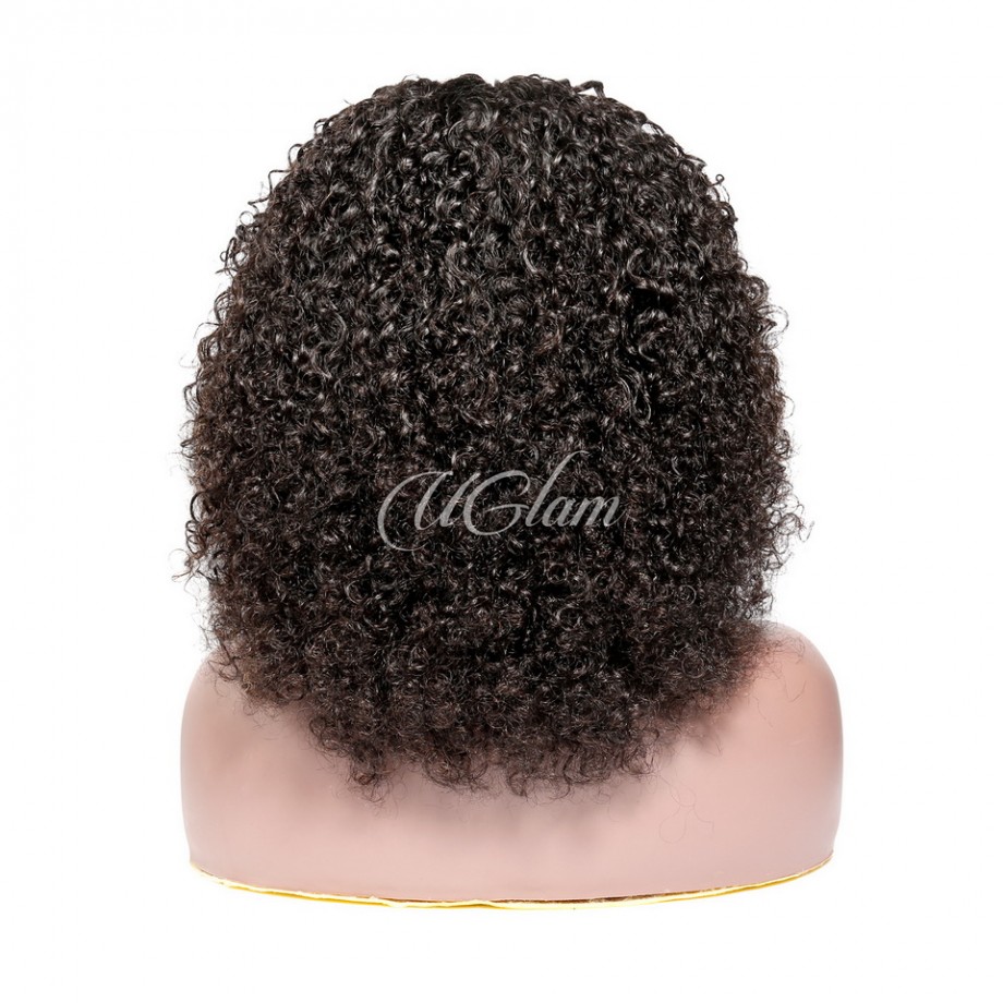 Double Drawn Pissy Curly 4x4 Lace Closure Wig 250%