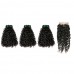 Uglam Double Drawn Bundles With 4X4 Lace Closure Pissy A Curly