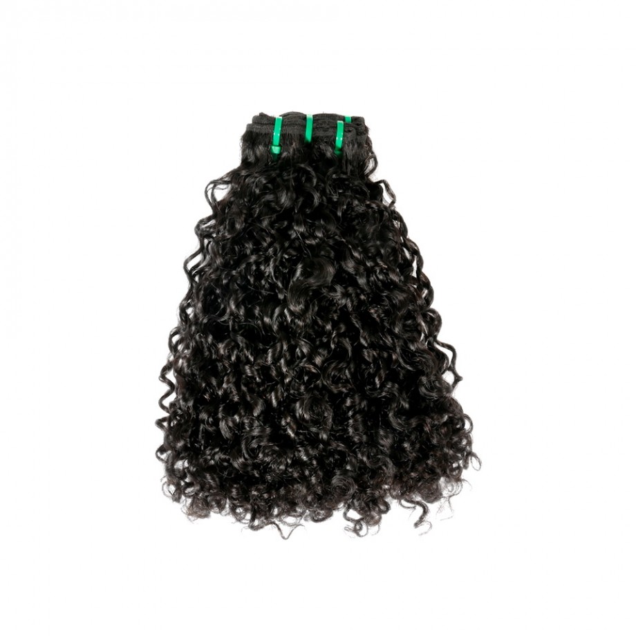 Uglam 3/4pcs Double Drawn Bundles Pissy A Curly Virgin Human Hair
