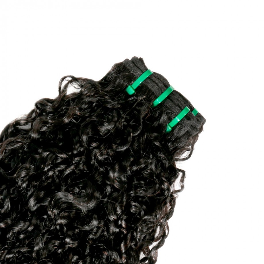 Uglam 3/4pcs Double Drawn Bundles Pissy A Curly Virgin Human Hair
