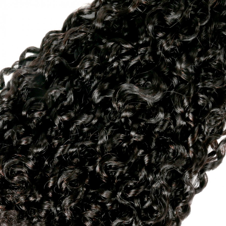 Uglam 3/4pcs Double Drawn Bundles Pissy A Curly Virgin Human Hair