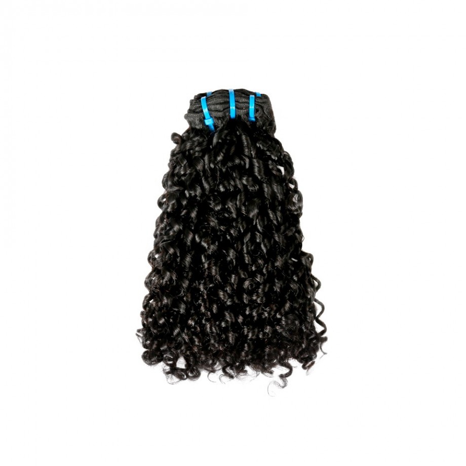 Uglam Double Drawn Bundles With 4X4 Lace Closure Pissy B Curly