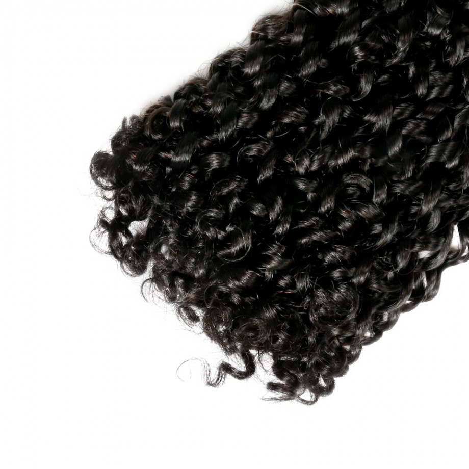 Uglam 3/4pcs Double Drawn Bundles Pissy B Curly Virgin Human Hair